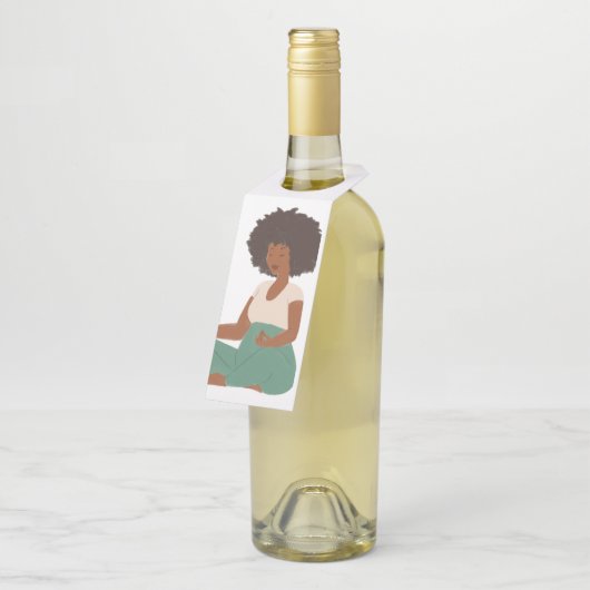 "Signature Touch – Custom Hang Label met Design" (Schuin)