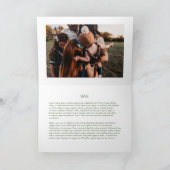 Signature Tree Single Photo Folded Holiday Kaart (Binnen)