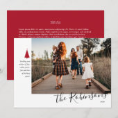 Signature Tree Single Photo Holiday Kaart (Voorkant / Achterkant)