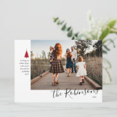 Signature Tree Single Photo Holiday Kaart (Staand voorkant)