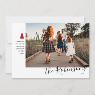 Signature Tree Single Photo Holiday Kaart