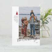 Signature Tree Single Photo Holiday Kaart (Staand voorkant)