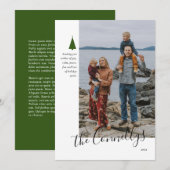 Signature Tree Single Photo Holiday Kaart (Voorkant / Achterkant)