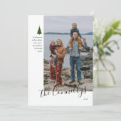 Signature Tree Single Photo Holiday Kaart (Staand voorkant)