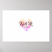 Signature Wedding Guest Book Alternative Pastel Poster (Voorkant)