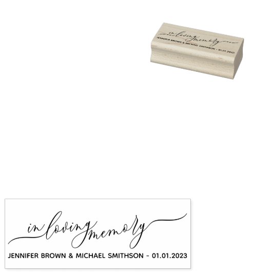 Signature Wedding in loving Memory Rubberstempel (Gestempeld)