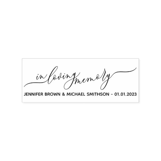 Signature Wedding in loving Memory Rubberstempel (Afrduk)