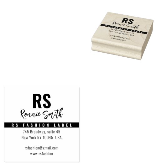 Signature Wood Art Stamp Rubberstempel (Gestempeld)