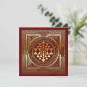 Signature yoga meditation symbol india hindu card (Staand voorkant)