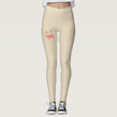 Signatured Cream Leggings (Voorkant)