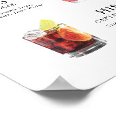 Signaturedrinks bruiloft cocktailmenu poster (Hoek)
