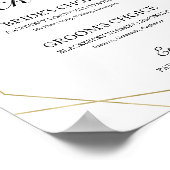 Signatuurcocktails Bloemige Geometrie Groenelement Poster (Hoek)