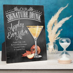 Signatuurdrankbord: Appley Ever After Plaque Fotoplaat
