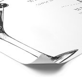 Signatuurdranken Zijn Haar Bruid Bruidegom Cocktai Poster (Hoek)