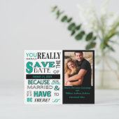 Signboard Bewaar de datum (Smaragd) Aankondiging (Staand voorkant)