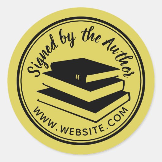 Signed by Author Book Marketing Writer Novelist Ronde Sticker (Voorkant)