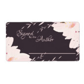 Signed by the Author, Flower Bookplate Etiket (Voorkant)