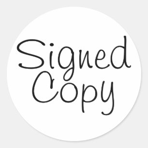 Signed Copy Sticker voor Autograded Boeken