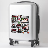 Signed & Festive - ASL Christmas Sticker (Koffer)