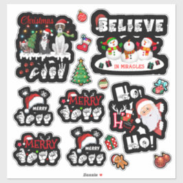 Signed & Festive - ASL Christmas Sticker