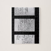 Signed letter, 1887 (pen en inkt op papier) (b/w) legpuzzel (Verticaal)