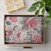 Signed with a Rose Tissuepapier (Geschenk)