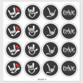 “Signed with Love – ASL ILY” Sticker (Vel)