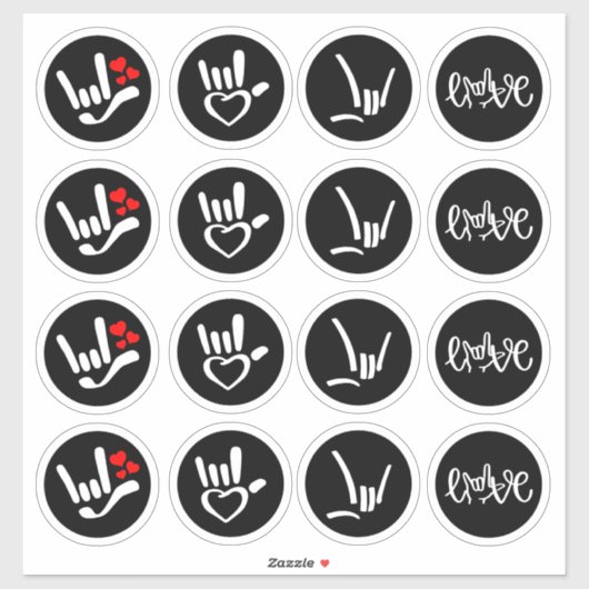 “Signed with Love – ASL ILY” Sticker (Vel)