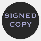 SIGNEDCOPY RONDE STICKER (Voorkant)