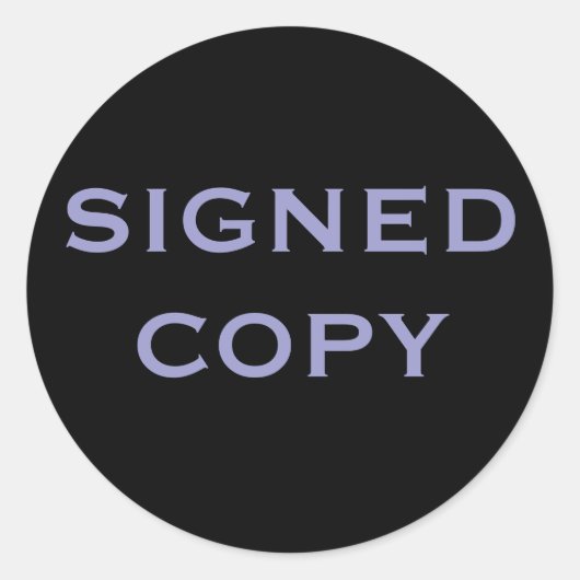 SIGNEDCOPY RONDE STICKER (Voorkant)