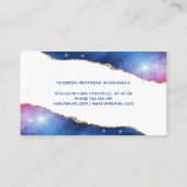 Signeerscript Agate Watercolor Galaxy Hemellichaam Visitekaartje (Achterkant)