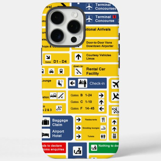 Signering van luchthavendirectie-informatieborden Case-Mate iPhone case (Achterkant)