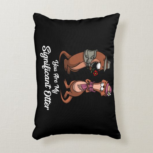 Significant otter Cute Animal Couple Accent Kussen (Voorkant(Verticaal))