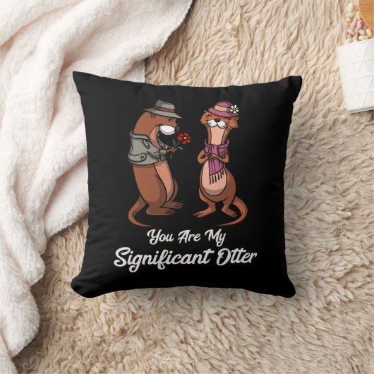 Significant otter Cute Animal Couple Kussen (Deken)