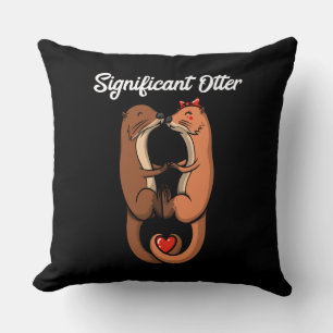 Significante otter Cute Animals Couple Joke Kussen