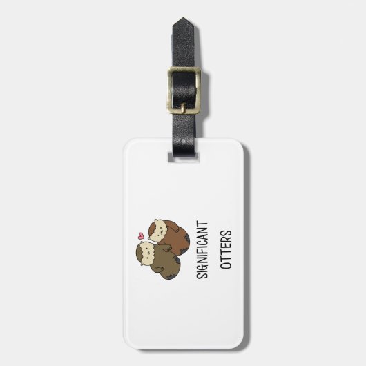 SIGNIFICANTE OTTERS-koppels shirten, accessoires Bagagelabel (Voorkant verticaal)