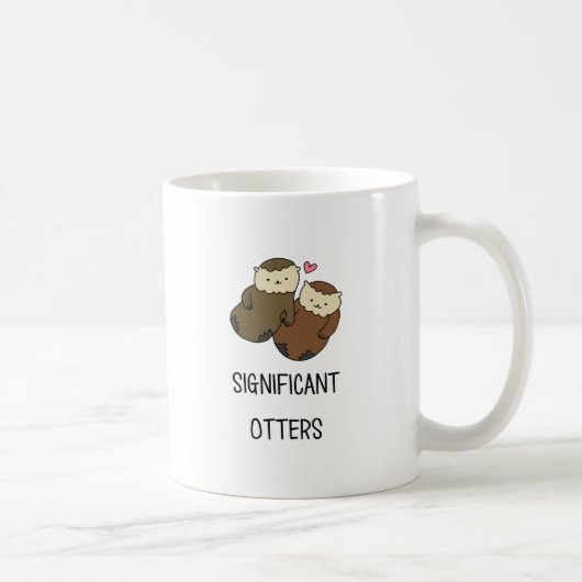 SIGNIFICANTE OTTERS-koppels shirten, accessoires Koffiemok (Rechts)