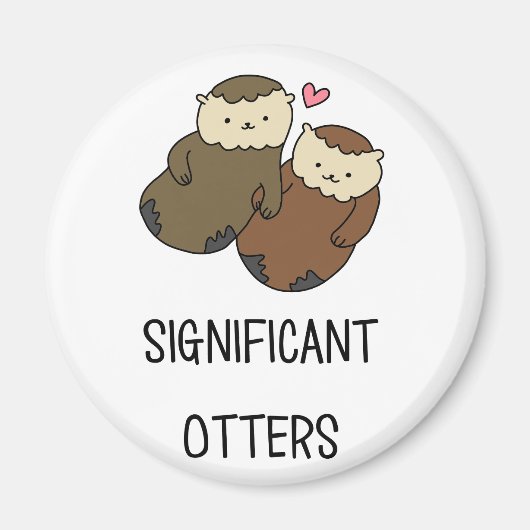 SIGNIFICANTE OTTERS-koppels shirten, accessoires Magneet (Voorkant)