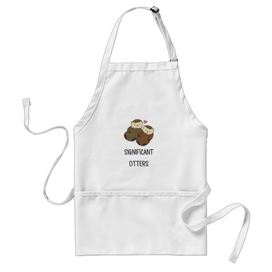 SIGNIFICANTE OTTERS-koppels shirten, accessoires Standaard Schort (Voorkant)