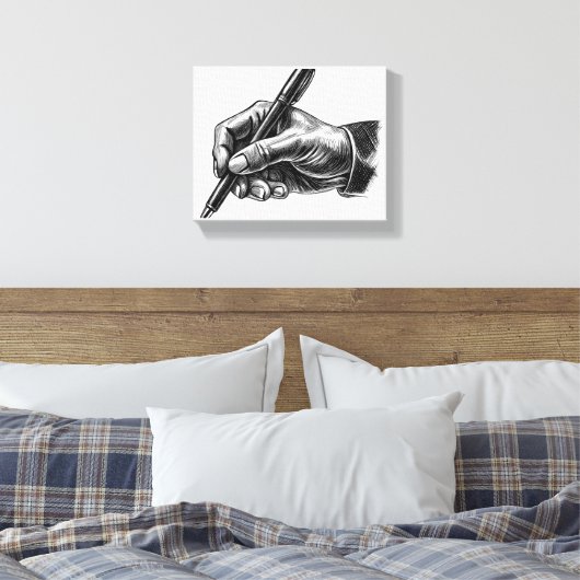 "Signing Hand" Canvas (Insitu (Slaapkamer))