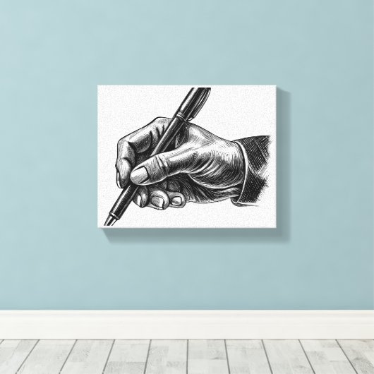 "Signing Hand" Canvas (Insitu (Houten vloer))