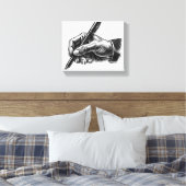 "Signing Hand" Canvas Afdruk (Insitu (Slaapkamer))