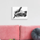 "Signing Hand" Canvas Afdruk (Insitu (Woonkamer))