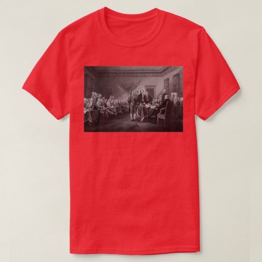 Signing The Declaration of Independence T-shirt (Design voorkant)