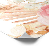 Signo de bienvenida de Baby Shower del Boho rosa f Poster (Hoek)