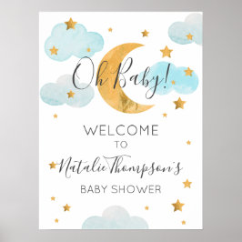 Signo de bienvenida de Póster Moon & Stars Boy Poster