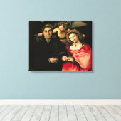 Signor Marsilio Cassotti en zijn vrouw, Faustina Canvas Afdruk (Insitu (Houten vloer))