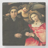 Signor Marsilio Cassotti en zijn vrouw, Faustina Stenen Onderzetter (Voorkant)