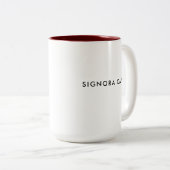 Signora Capo | bossdame | italiaanse koffie-Mok Tweekleurige Koffiemok (Voorkant rechts)