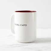 Signora Capo | bossdame | italiaanse koffie-Mok Tweekleurige Koffiemok (Voorkant links)